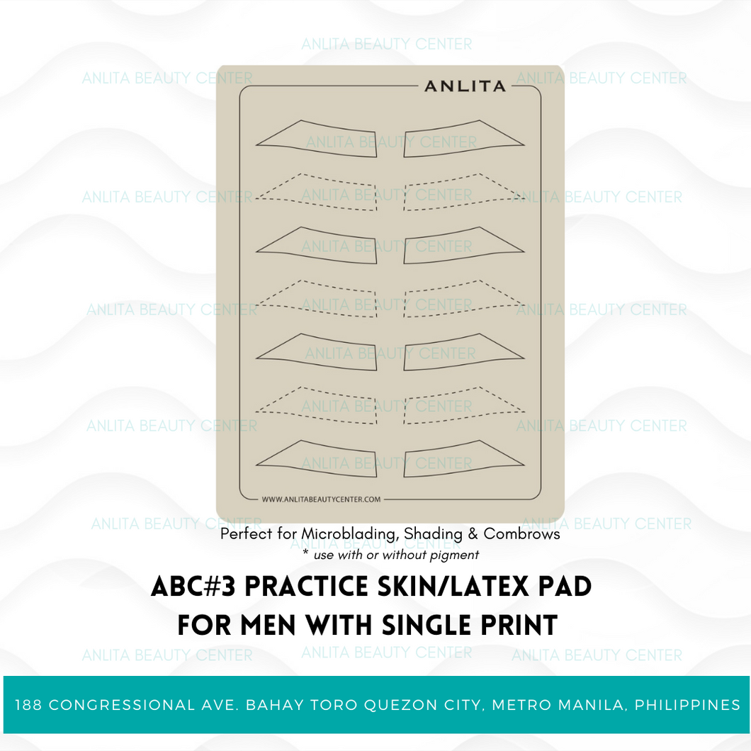 ABC#3 Ink-Less Practice Skin/Latex Pad for MEN with Single Print