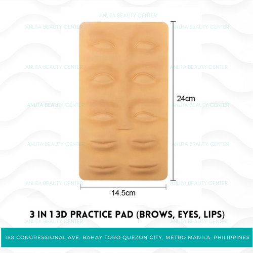 3 in 1 - 3D Practice Pad (Brows,Eyes,Lips)