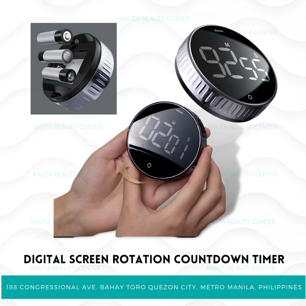 Digital Screen Rotation Countdown Timer